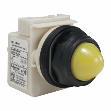 H4515 Pilot Light LED Yellow 24-28V Domed Lens