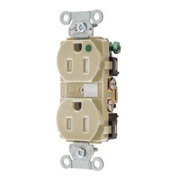 Receptacle Ivory 3 Wires Duplex Outlet