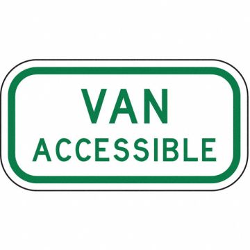 Van Accessible Parking Sign 6 x 12