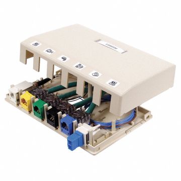 Surface Mount Box 6 Ports Office White