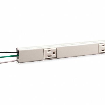 Prewired Raceway6 Outlets 6 ft L Ivory