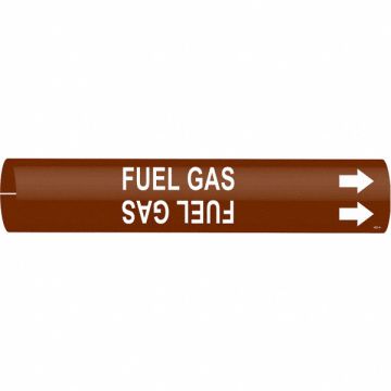 Pipe Marker Fuel Gas 13/16 in H 4/5 in W