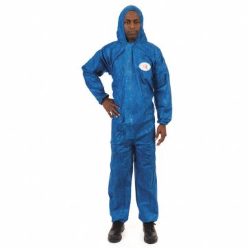 D8851 Hooded Coverall Elastic Blue M PK25