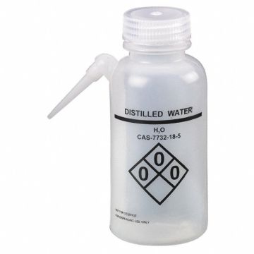 Wash Bottle 250mL Plastic White PK4