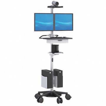 Computer Stand Gray 72 H x 33 W 100 lb