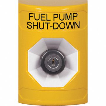 Fuel Pump Shutdown Push Button Yllw SPST