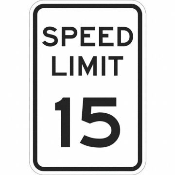 Speed Limit 15 Traffic Sign 18 x 12