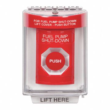 Fuel Pump Shutdown Push Button Red Color