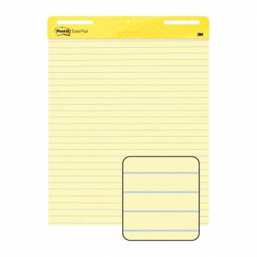 Easel Pad 1 in Ruled Yellow 25in x 30in