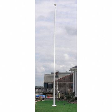 Flag Pole 20 ft. Fiberglass White