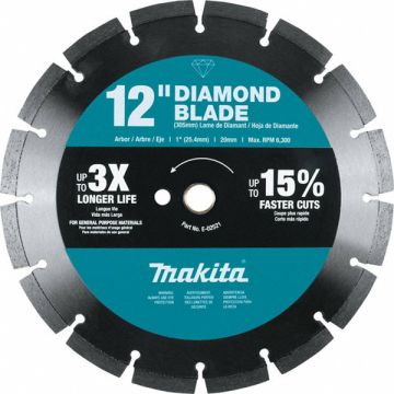 Diamond Blade 12 dia 6300 RPM Max Speed