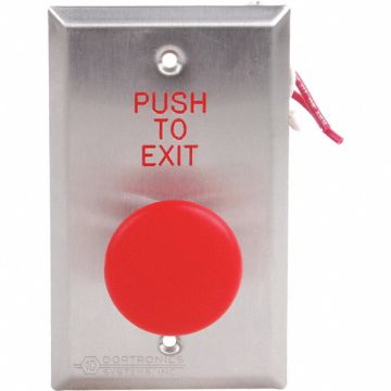Push to Exit Button 125VAC Red Button