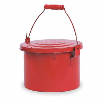 Bench Can 1-1/2Gal. Galvanized Steel Red