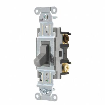Wall Switch 20A Gray Toggle 1 to 2 HP