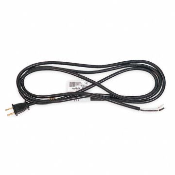 Power Cord 1-15P SJT 8 ft Blk 10A 18/2