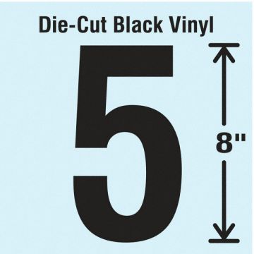 Die Cut Number Label 5