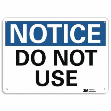 Notice Sign 7 in x 10 in Aluminum