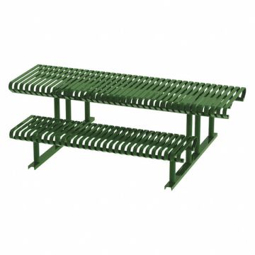 Picnic Table Green 94 in D 30 in H