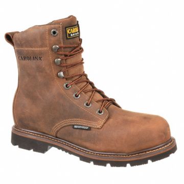 8 Work Boot 8-1/2 D Brown Steel PR