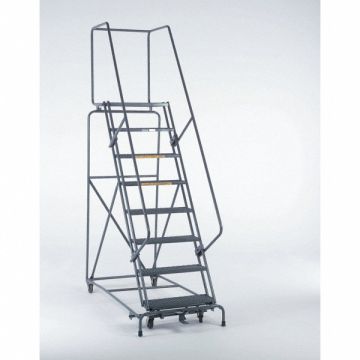 Safety Rolling Ladder Steel 60 In.H