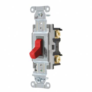 Wall Switch 20A Red Toggle 120/277VAC