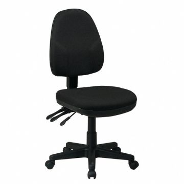 Desk Chair Fabric Black 15-20 Seat Ht