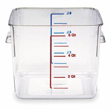 Square Storage Container 6 qt Clear