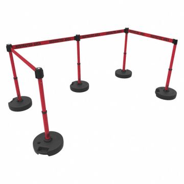 PLUS Barrier Set X5 Red Rstrictd Area