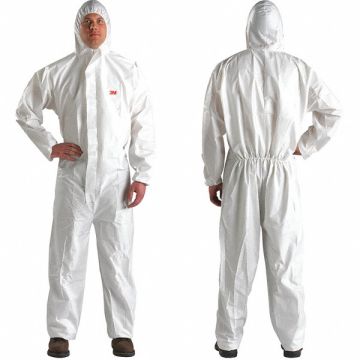 Hooded Coverall Elastic White M