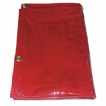 J4040 Welding Curtain 6 ft H 8 ft W Red
