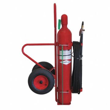 Wheeled Fire Extinguisher 50lb 40ft Hose