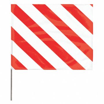Marking Flag 18  Red/White PVC PK100
