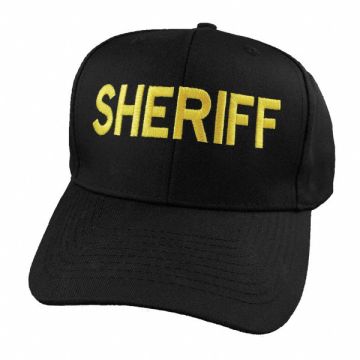 Sheriff Hat Brim Black Universal