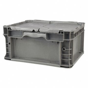 Attached Lid Container Gray