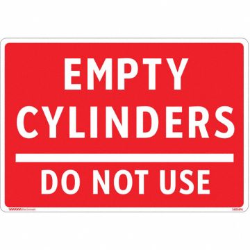 Gas Cylinder Sign Label 7 in x 10 in