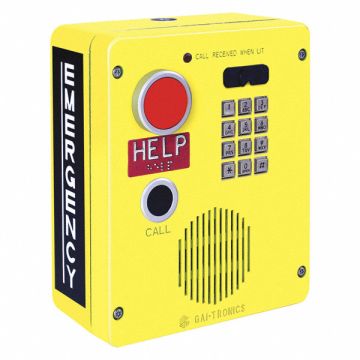 Emergency Tele WP 1Button w/Keypad Alum