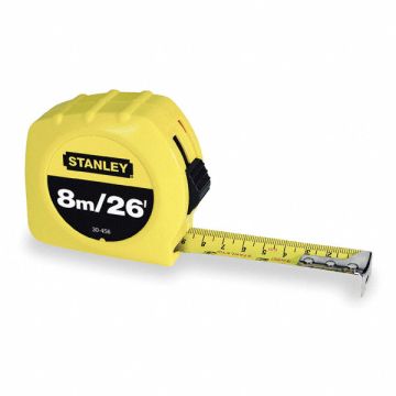 Tape Measure 1 In x 26 ft Yellow In./Ft.