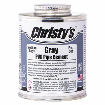 Pipe Cement Gray 16 oz.