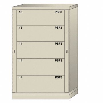 Modular Drawer Cabinet 59-1/4 H Putty