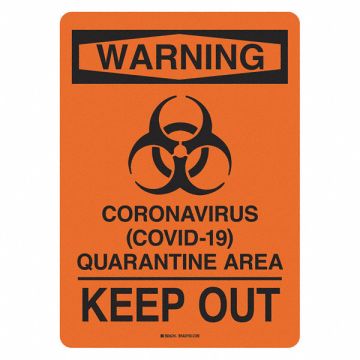 Coronavirus Quarantine Area Sign