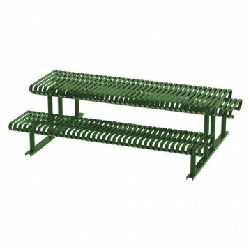 Picnic Table Green 94 in D 77-1/2 in W