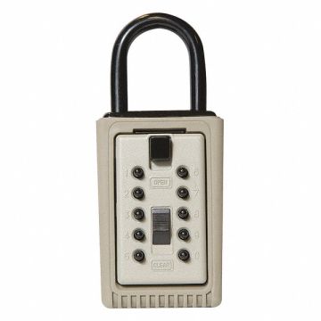 Lock Box Clay Portable PushButton 3 Keys