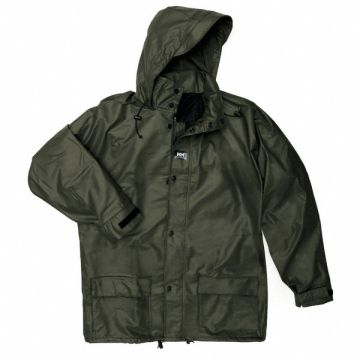 Rain Jacket with Hood Green 2XL