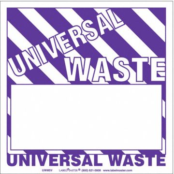 Universal Waste Label Unruld Vinyl PK100