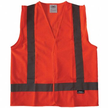 Safety Vest Orange/Red M Hook-and-Loop