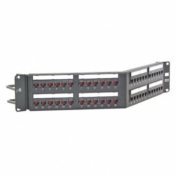 Patch Panel 48 Ports 3.46 in H Steel