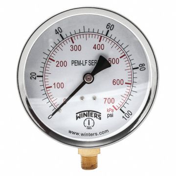 K4524 Gauge Pressure 0 to 100 psi 4 in
