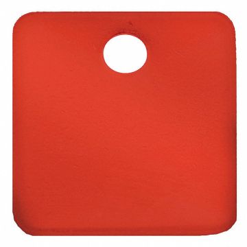 Blank Tag Aluminum 1in H 1in W Red PK5