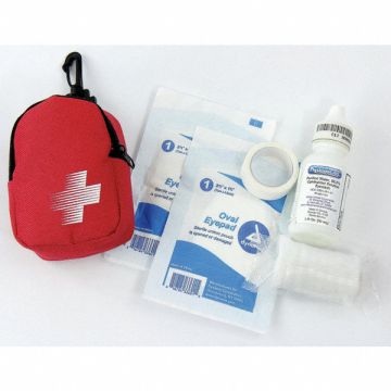 First Aid Kit Portable Red Fabric