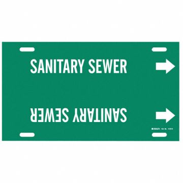 Pipe Marker Sanitary Sewer 10in H 24in W
